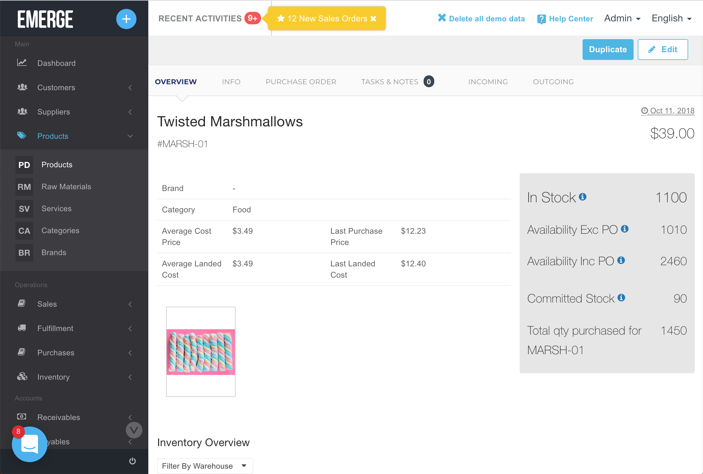 Xero inventory management extension
